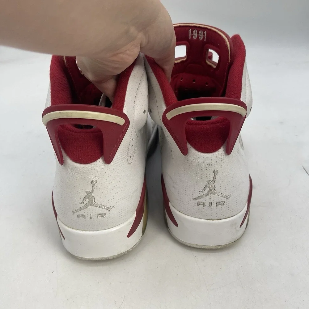 Jordan Air Jordan 6 Retro Shoes Mens 11.5 Maroon White Red High Top 384664-113